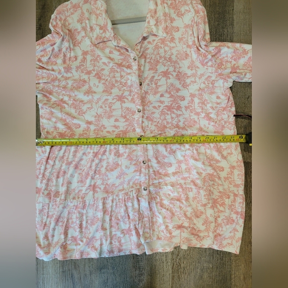 New Directions Pink and White High Low Dress - Picture 8 of 10